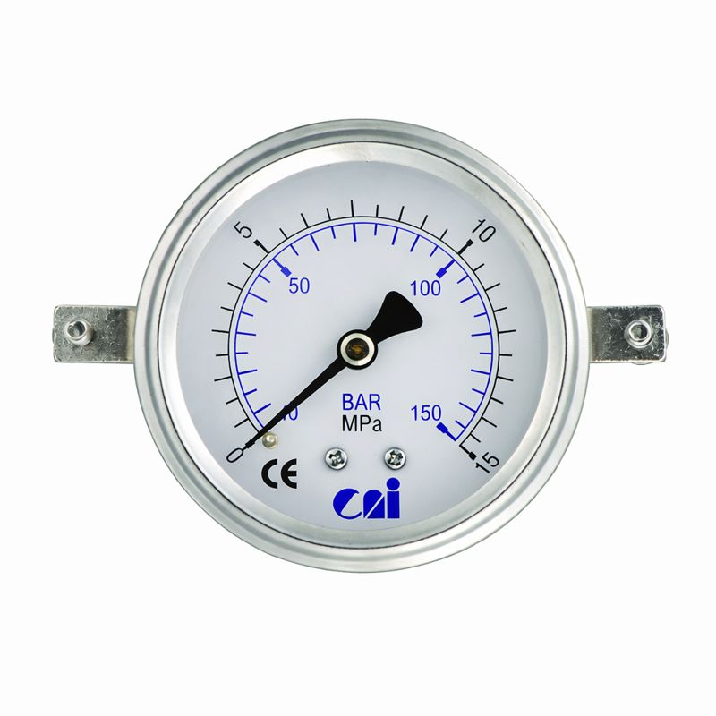 埋入式充油附U型取付不鏽鋼壓力計