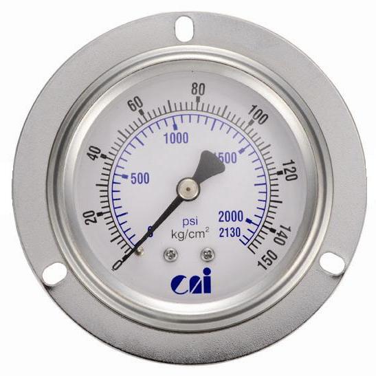 埋入式充油附前緣不銹鋼壓力計